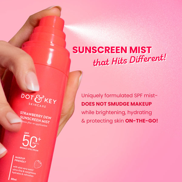 Strawberry Sunscreen Face Mist In-Vivo Tested SPF 50+ PA+++