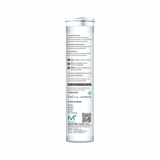 Meraki Max Glutathione Effervescent Tablets